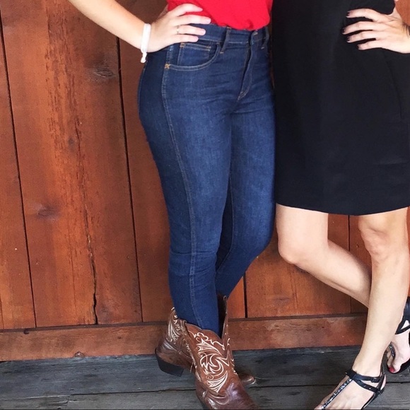 Madewell 9-inch High Rise Dark Wash Skinny Jeans - Picture 7 of 8